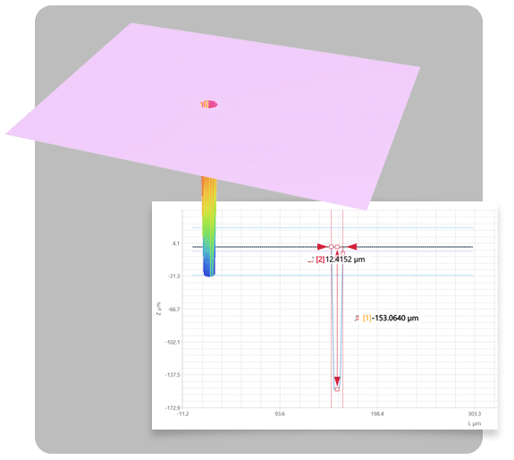 High Aspect ratio - microhole