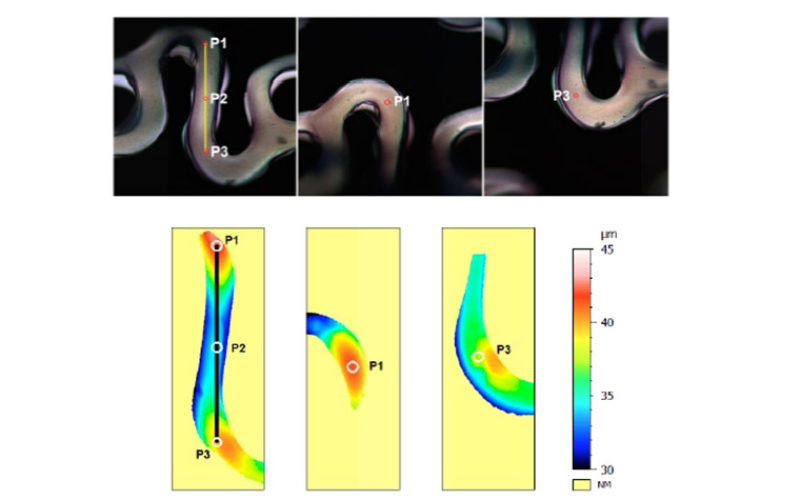 Optical stent inspection of surface texture and coating thickness